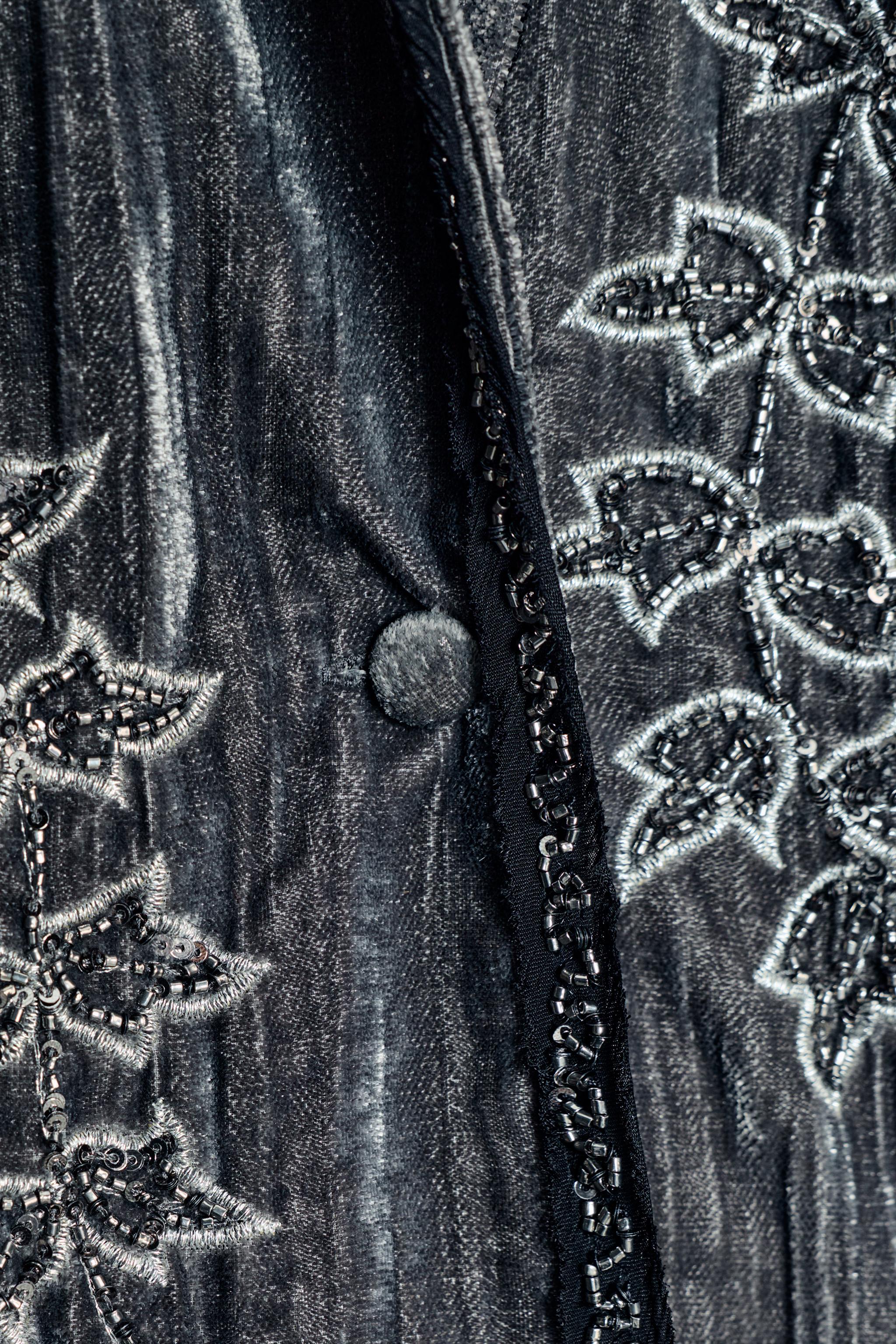 EMBROIDERED VELVET KIMONO ZW COLLECTION LIMITED EDITION